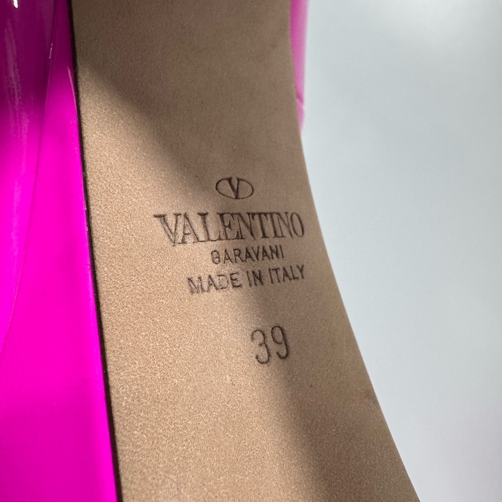 Valentino Garavani Pink Tan-Go Platform Heels Women’s Size EU 39/US 9 - Picture 8 of 10
